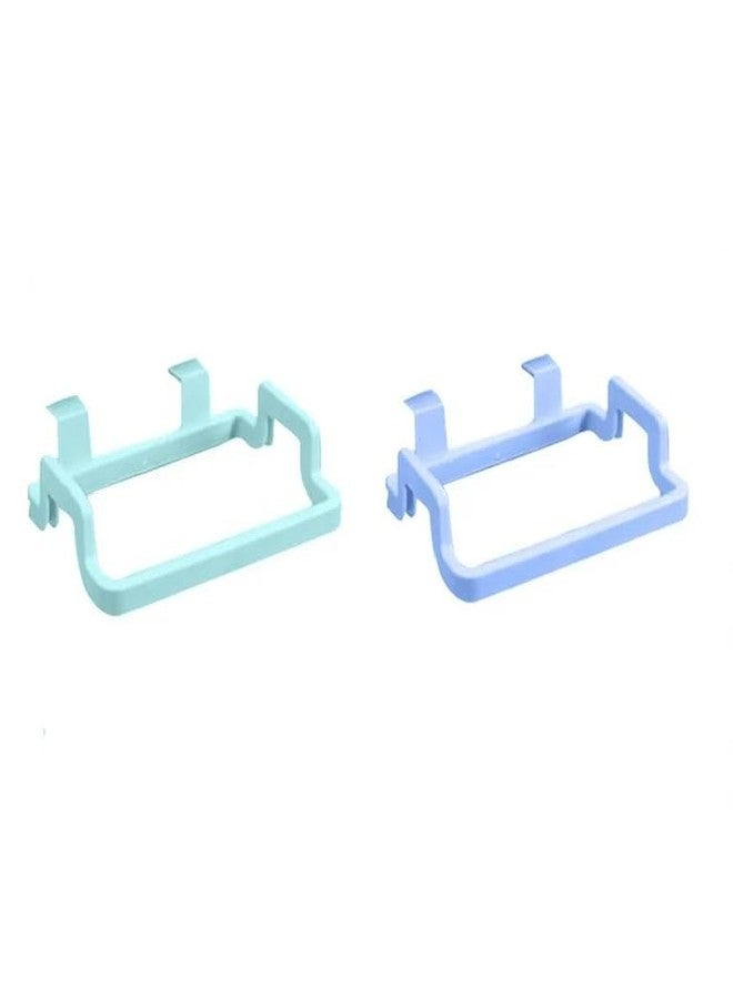 A4ARRIYAN Garbage Bag Hanger for Kitchen, Plastic Waste Bag Holder and Towel Rack, Blue and Green, Pack of 2, Space-Saving Organizer for Kitchen and Bathroom - Image 4