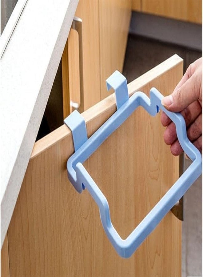 A4ARRIYAN Garbage Bag Hanger for Kitchen, Plastic Waste Bag Holder and Towel Rack, Blue and Green, Pack of 2, Space-Saving Organizer for Kitchen and Bathroom - Image 2