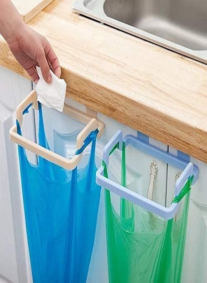 A4ARRIYAN Garbage Bag Hanger for Kitchen, Plastic Waste Bag Holder and Towel Rack, Blue and Green, Pack of 2, Space-Saving Organizer for Kitchen and Bathroom - Image 5
