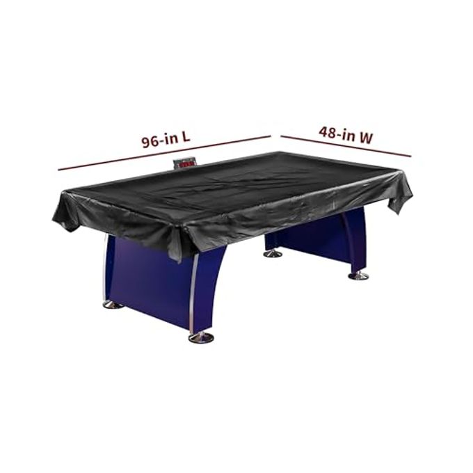 HATHAWAY Universal Air Hockey Table Cover for Family Game Room, Black  With Universal Fit for 6 to 7.5 Ft Tables, Weighted Corners, Weather-Resistant Polyester, Reinforced Edges - Image 5