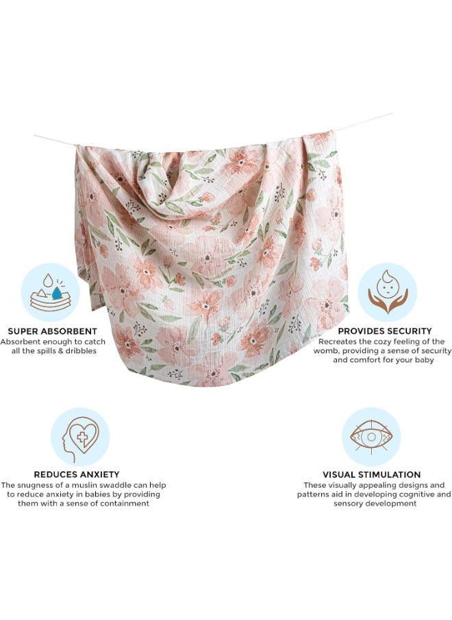 Crane BABY Parker Single Swaddle Wraps (Floral)  - Image 5