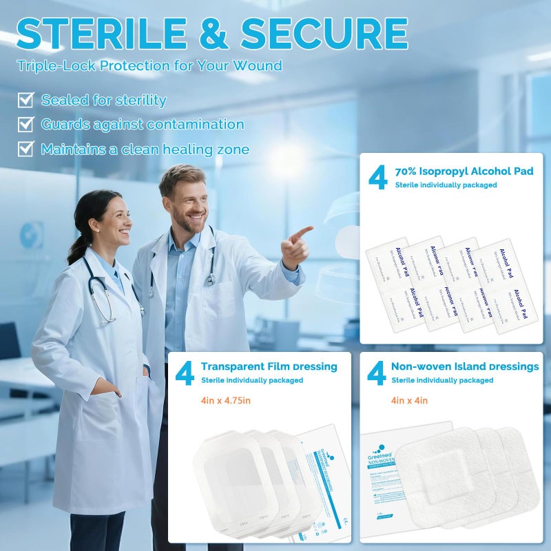 Greetmed Emergency Wound Closure Strips - 16 Pack Laceration Closure Kit with 2 Types Zip Stitch Butterfly Bandage Sutures Kit - Painless, Stitchless Wound Repair for First Aid, Hiking, Camping & Home - Image 4