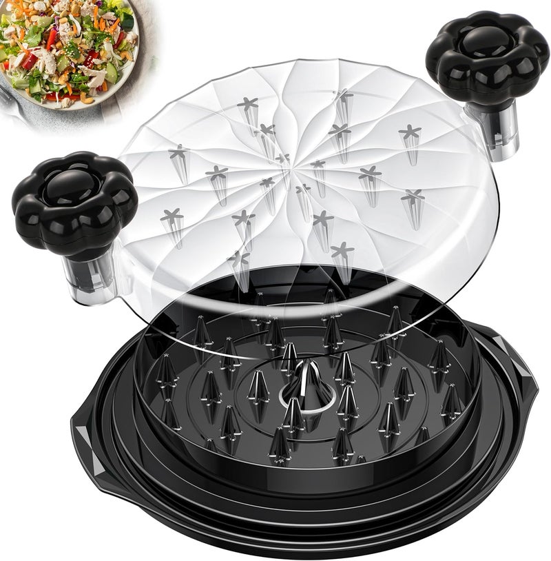 Beiyunee Chicken Shredder Tool Twist Large - 10'' Pro Meat Shredders for Chicken Breast,Visible Kitchen Gadgets Grinder Machine with Brush,Strong Anti-Slip Strip,Ergonomic Handle,BPA Free (Black) - Image 1
