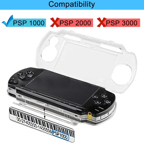 OSTENT Protector Clear Crystal Travel Carry Hard Cover Case Shell for Sony PSP 1000 Game Console - Image 2