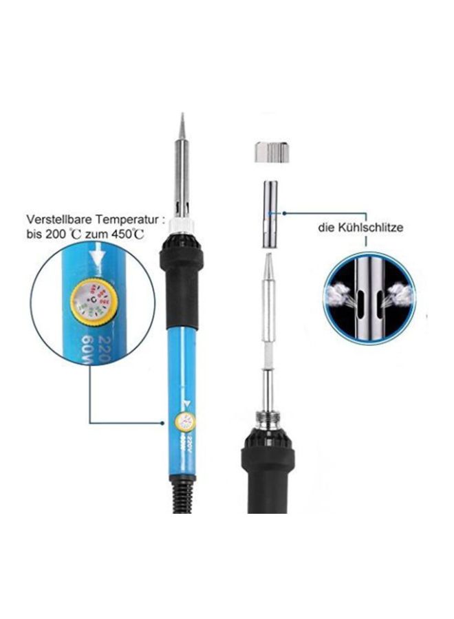 NIBEMINENT 14-Piece Soldering Iron Welding Tool Kit Black/Blue/White - Image 4