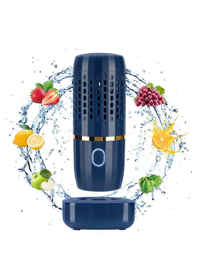 Reko Fruit and Vegetable Washing Machine,Portable Ultrasonic Washing Cleaner,USB Wireless Food Purifier,Capsule Shape Fruit & Vegetable Cleaner Machine - Image 1