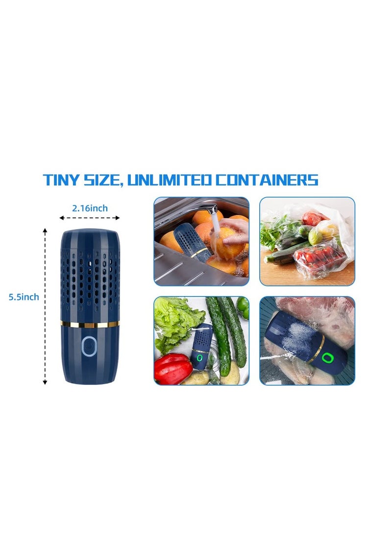 Reko Fruit and Vegetable Washing Machine,Portable Ultrasonic Washing Cleaner,USB Wireless Food Purifier,Capsule Shape Fruit & Vegetable Cleaner Machine - Image 4