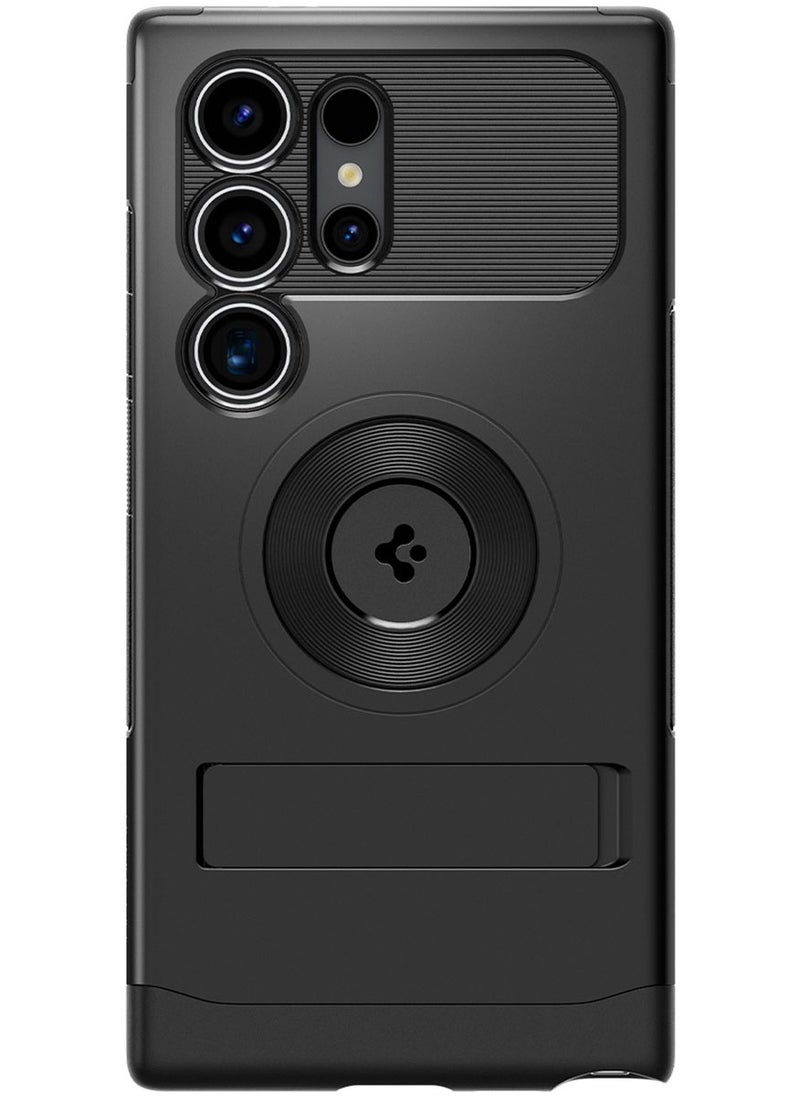 Spigen - Slim Armor MagFit for Samsung Galaxy S24 ULTRA case cover with Kickstand MagSafe compatible - Black - Image 1