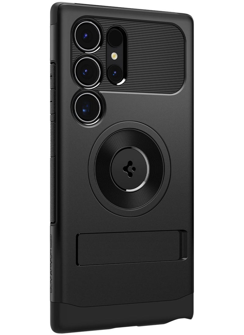Spigen - Slim Armor MagFit for Samsung Galaxy S24 ULTRA case cover with Kickstand MagSafe compatible - Black - Image 1