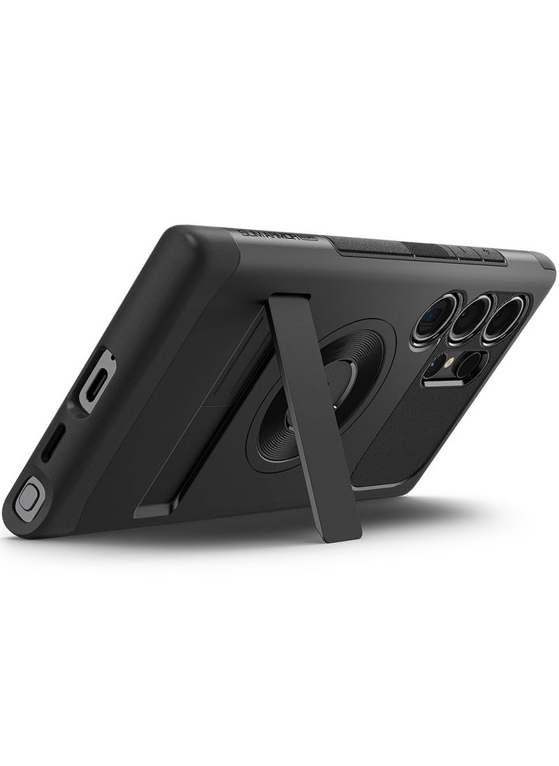 Spigen - Slim Armor MagFit for Samsung Galaxy S24 ULTRA case cover with Kickstand MagSafe compatible - Black - Image 1