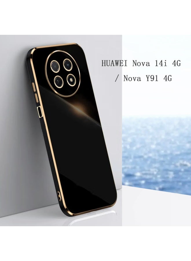 Case Cover for HUAWEI Nova 14i 4G / Nova Y91 4G Mobile Phone, Luxury Plating Soft Back Cover, Raised Full Camera Protection - Image 1