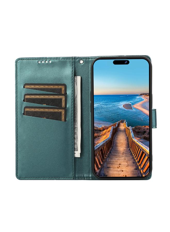 اس-توب جراب لهاتف iPhone XS Max مصنوع من جلد البولي يوريثان الأصلي ومزخرف بخطوط منقوش - Image 4