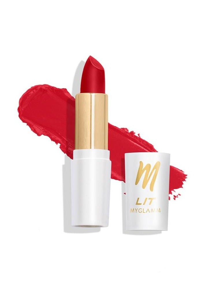 MyGlamm Moist Matte Lipstick   Red  Ruby Shade Long Lasting  Pigmented  Hydrating Lipstick with Moringa Oil and Vitamin E  4.2g - Image 1