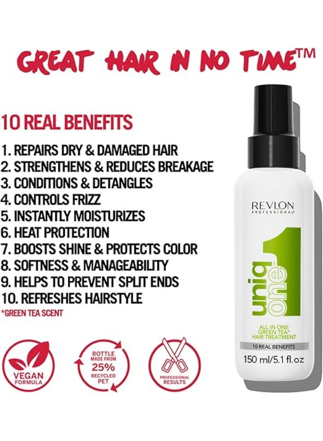 ريفلون يونيك ون علاج الشعر بالشاي الأخضر الكل في واحد 150 مل - Image 4