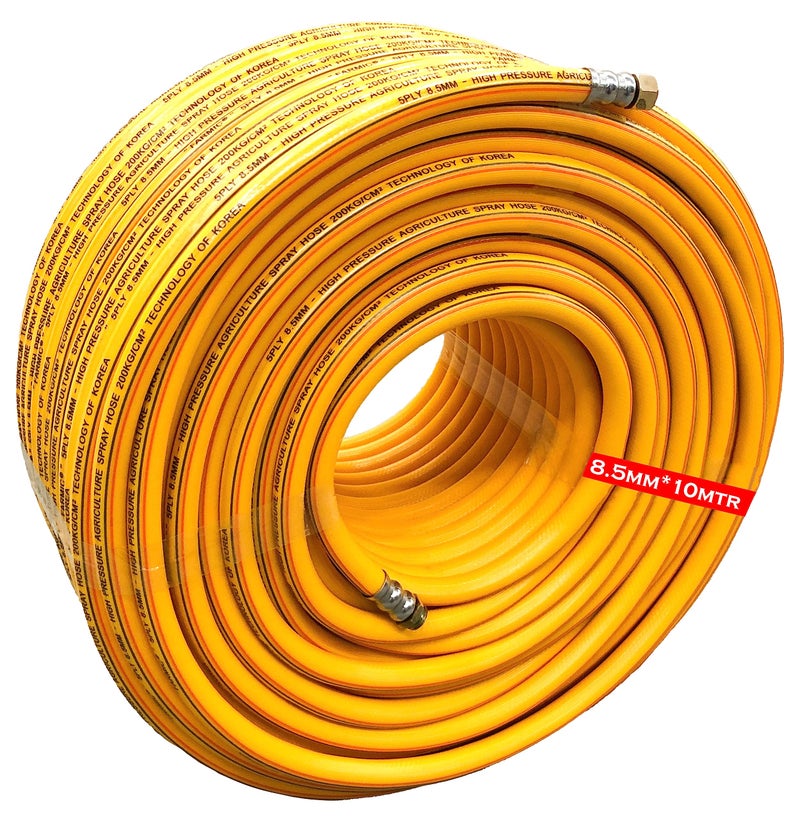 DVI 8.5MM 5 Layered Heavy Duty High pressure hose pipe for bike/car wash, gases, pesticides spray, water delivery, household cleaning (DVI (8.5MM) 15 MTR HOSE PIPE) - Image 1