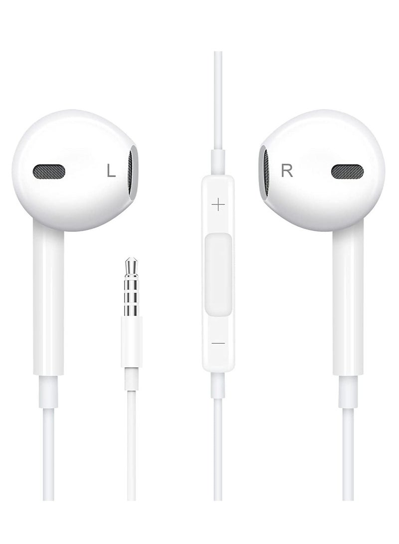 Wired with Microphone 1 Pack in-Ear Earphones Earbuds 3.5mm Plug, Volume Control, Compatible with Samsung, iPhone 6s, Android, Computers, iPad, Tablets and Other 3.5mm Jack Audio Devices - Image 1
