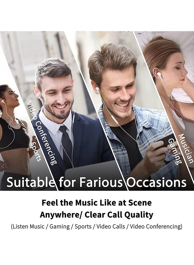Wired with Microphone 1 Pack in-Ear Earphones Earbuds 3.5mm Plug, Volume Control, Compatible with Samsung, iPhone 6s, Android, Computers, iPad, Tablets and Other 3.5mm Jack Audio Devices - Image 4