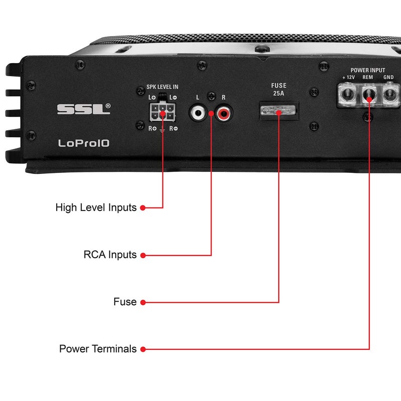 Sound Storm Laboratories LOPRO10 Powered Under Seat Car Subwoofer - 1200 Watts Max, Single 2.6 Ohm, Voice Coil, Built in Amp, Low Profile, Remote Subwoofer Control - Image 4