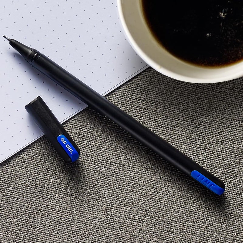 Pentonic 0.6 mm Gel Pen Blister Pack | Black Body | Blue & Black Ink | Set of 10 - Image 4