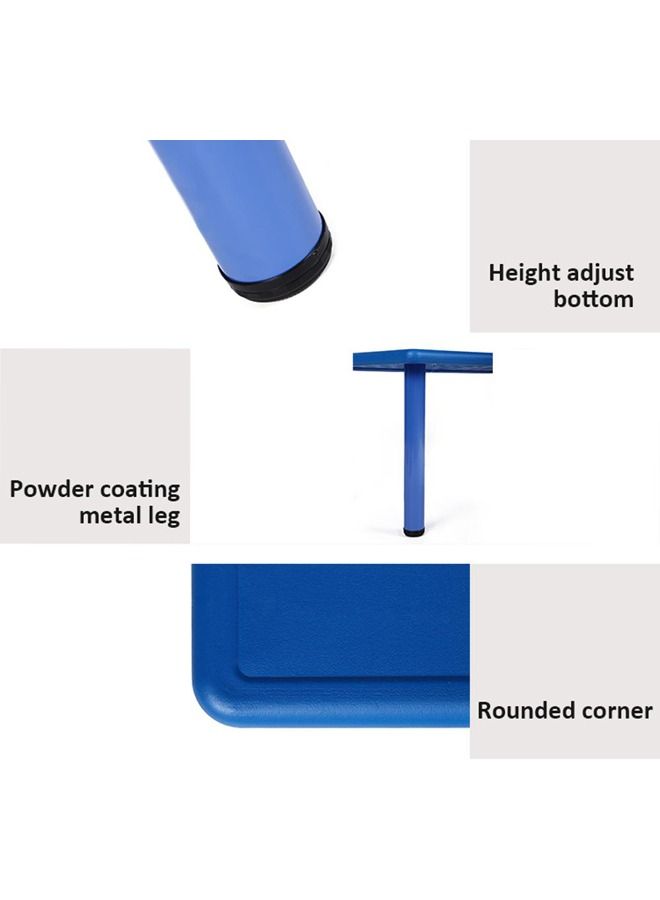 XIANGYU Kindergarten Blue Rectangle Table Early Teaching Children Learning Plastic Desks - Image 2