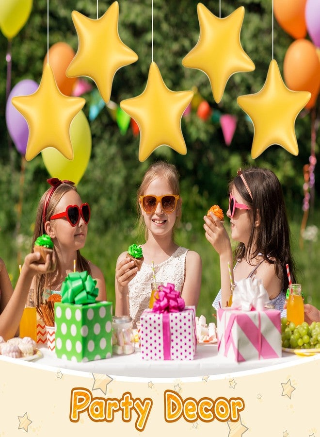 Lunmon 10 Pcs Gold Star Beach Balls 12 Inches Inflatable Star Shaped Beach Ball Floating Ball for Swimming Pool Favor Water Gender Reveal Wedding Party Prom(Stylish Style) - Image 5
