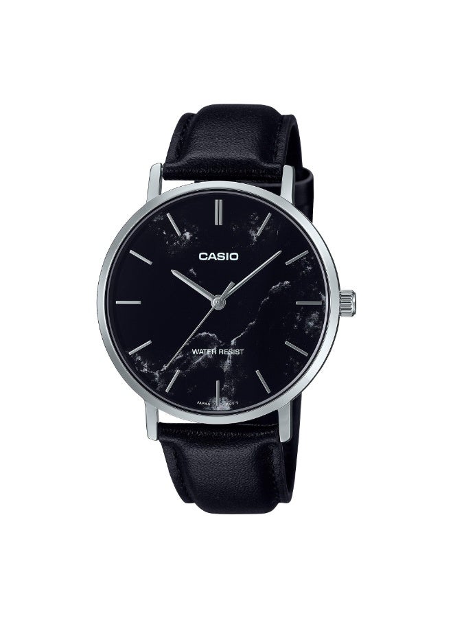 كاسيو ساعات كاسيو للرجال - حزام جلدي - MTP-VT01LM-1AUDF - Image 1