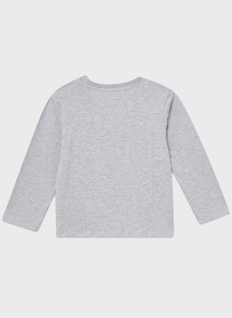 Cheekee Munkee Kids Graphic Crew Neck T-Shirt - Image 2