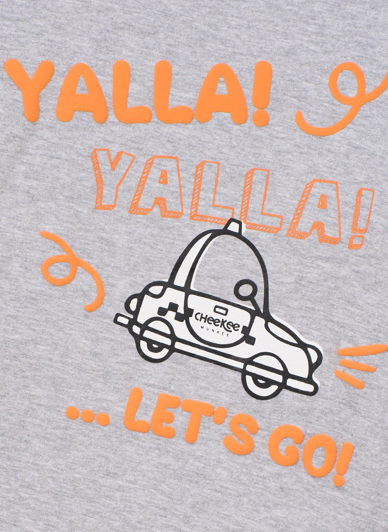 Cheekee Munkee Kids Graphic Crew Neck T-Shirt - Image 3