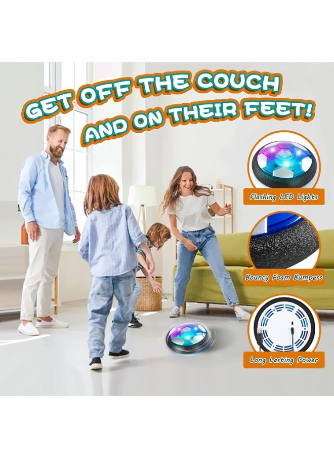 HOVER BALL Hover Soccer Ball with LED Lights – Indoor Floating Soccer Toy for Kids with Soft Bumper and Colorful Light Effects  - Image 3