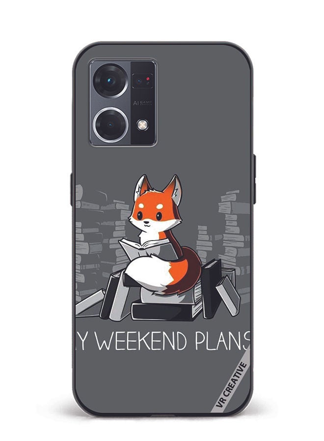 VR CREATIVE Protective Case Cover For Oppo Reno8 4G My Weekend Plans Design Multicolour - Image 1