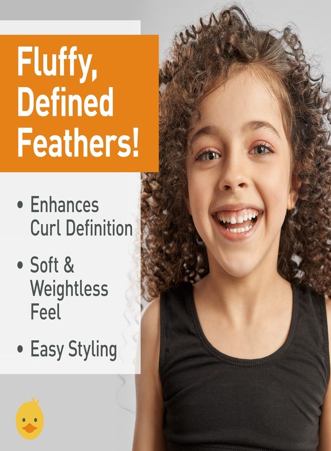 FuzzyDuck Kids Hair Gel - Curl Defining Gel for Girls & Boys with Frizz Control & Light Hold, Water-Soluble Formula Made with Aloe, Sea Botanicals & Honey for All Hair Types (Citrus Medley, 8oz) - Image 2