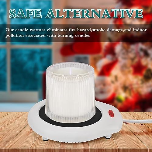ASAWASA Candle Warmer for Large Jar, Coffee Mug Warmers, Safely Releases Scents Without a Flame, Melt The Candle Quickly, Enjoy Your Warm Coffee Tea. Gifts for Festival Birthday Women Men Mom Dad - Image 4