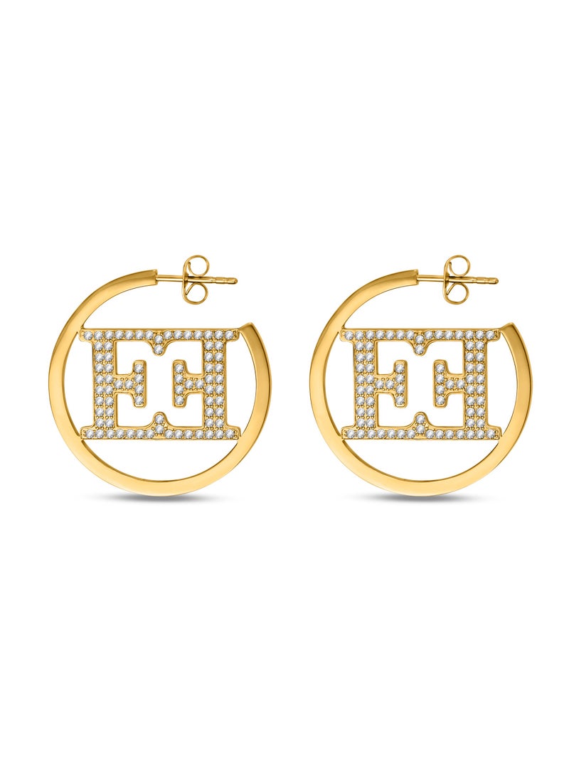 ESCADA Estelle Gold Plated Earring For Women With Escada Logo  - Image 1