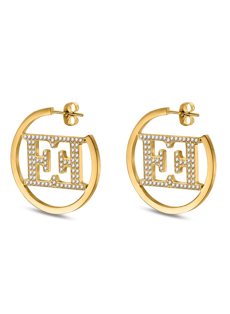 ESCADA Estelle Gold Plated Earring For Women With Escada Logo  - Image 2