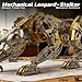 Wauvmoss 3D Metal Puzzle for Adults 506Pcs Steampunk Mechanical Leopard Model Kits to Build DIY Creative Art Desktop Ornament for Home Office Decor Gold - Image 4