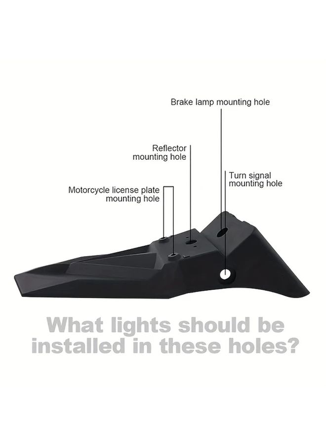 Apollo Kawasaki Dirt Bike Modified Rear Mudguard Motorcycle Fender Reflector - Image 3