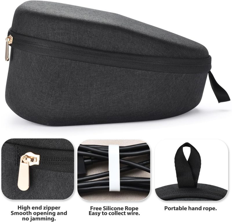 PS5 Pulse Elite Headphone Case: 250 X 208 X 133 Mm Hard EVA Shell - Magnetic Inner Storage Lightweight Travel Carrying Case for PS5 Gaming Headphone Travel & Daily Use - Image 5