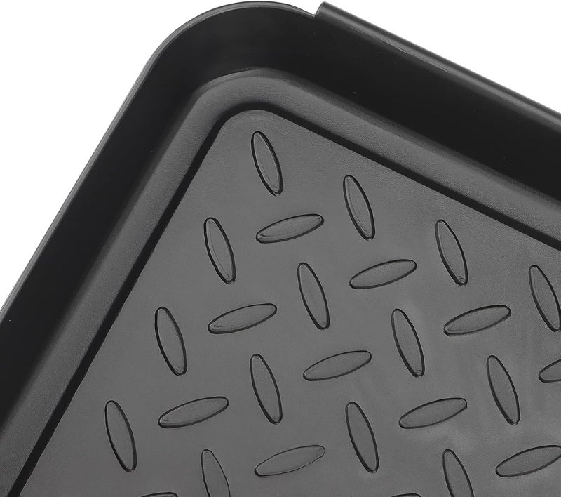 PINGEUI Pack of 6 35 x 27.5 x 3 cm Shoe Rack, Shoe Drip Tray, Large Shoe Storage Rack, Shoe Drip Tray, Shoe Tray for Indoor and Outdoor Use, Black - Image 4