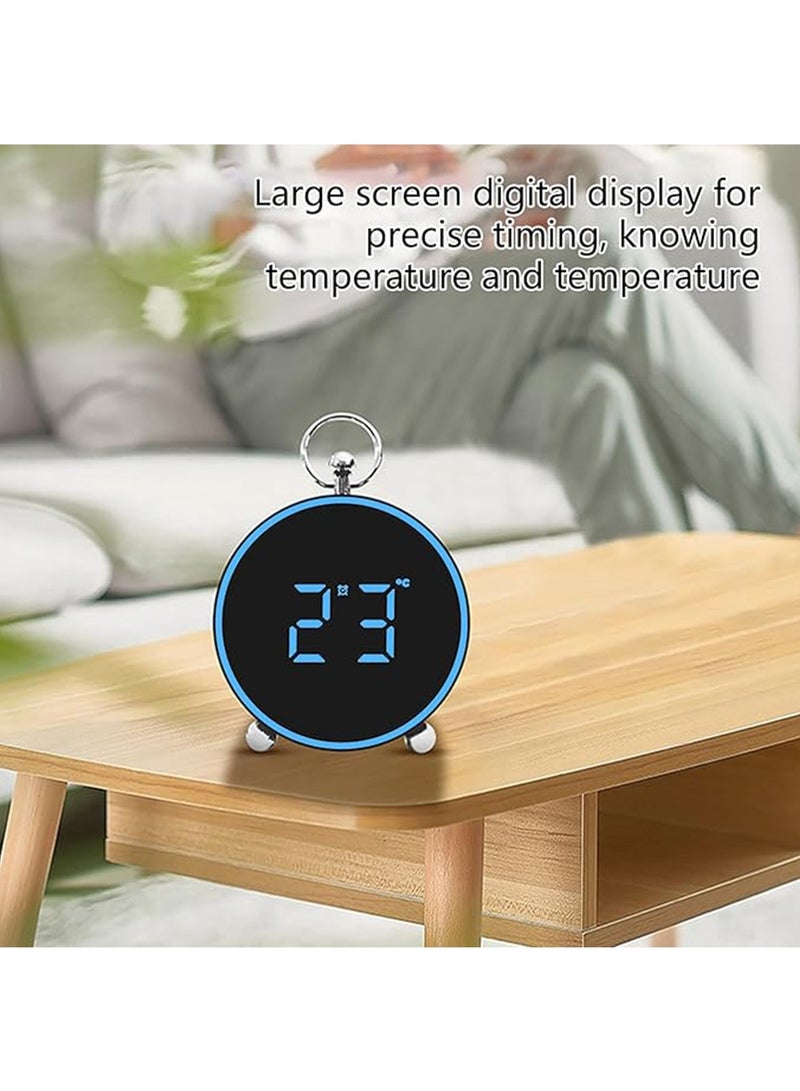 Digital Wall Clock with LED Display,Adjustable Brightness Digital Alarm Clock withTemperature,Weather Forecasts,Date,12/24H,Digital Clock Large Display,Wall Mounted, ﻿  - Image 4