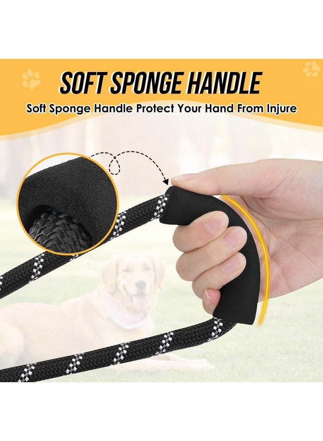 لوكوفي مقود الكلب من لوكوفي بدون استخدام اليدين، مقود تدريب قابل للتعديل بطول 10 أقدام، مقود نايلون شديد التحمل بسمك نصف بوصة، لا يسحب للكلاب الكبيرة والمتوسطة، مقود عاكس للخصر مانع للتشابك للمشي والجري، أسود - Image 3