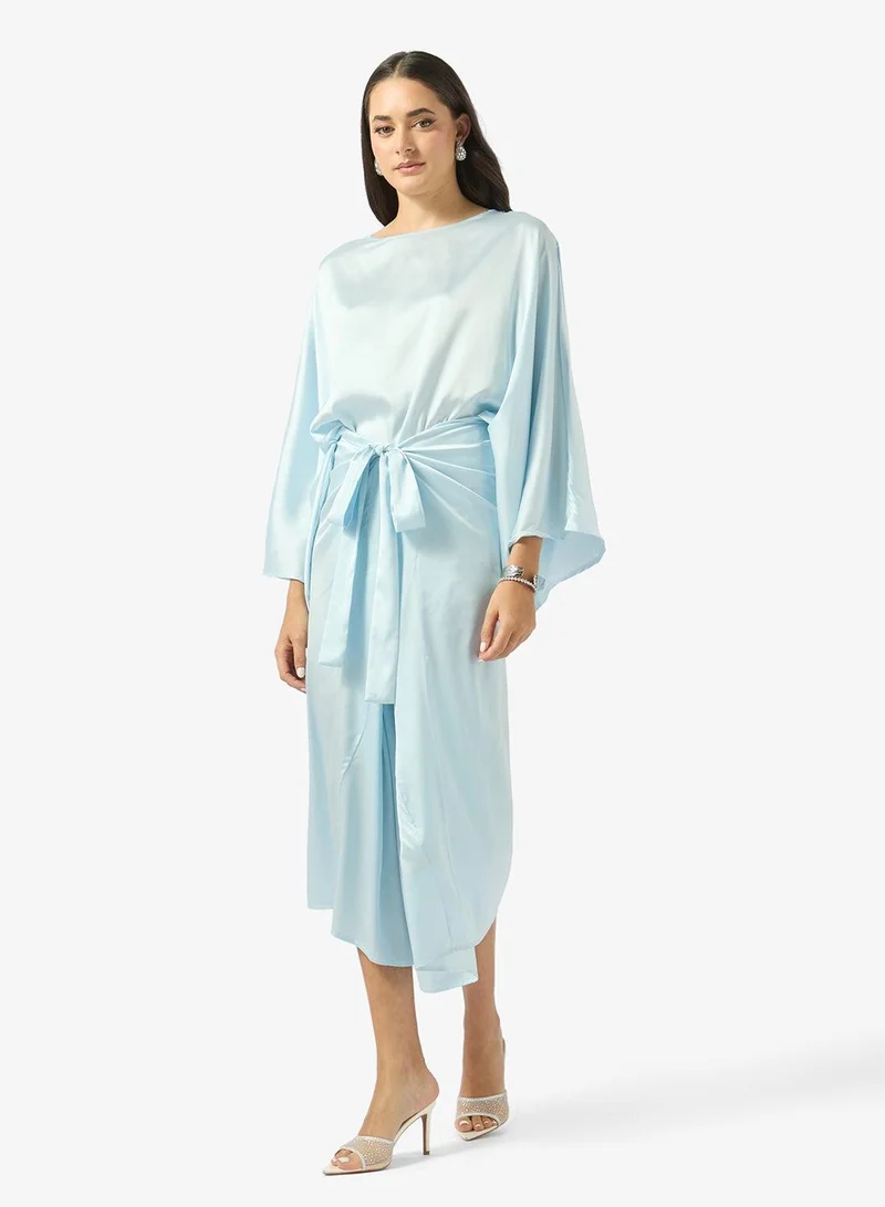 Ginger Draped Cape Top & Maxi Skirt Coord Set