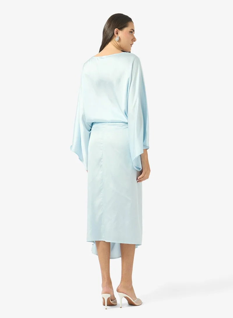 Ginger Draped Cape Top & Maxi Skirt Coord Set
