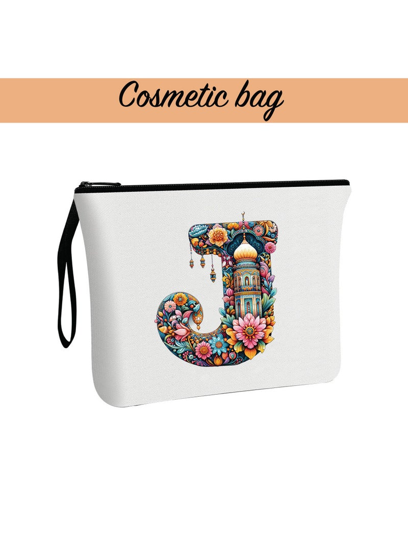 PRINTSHOP4ME Pack of 3 Initial Monogram Gift Set - Black Coffee Mug, Cosmetic Bag and Cotton Tote bag Set - Gift Set for Her - Perfect for Ramadan, School, Travel and Birthday Gift - Image 4