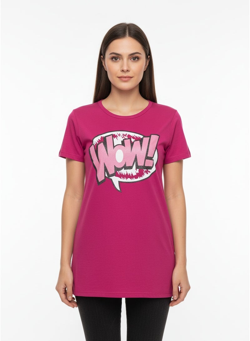 general Ladies T-shirt Blue Trend SS TA-AB21WNXTSNM135 - Image 1