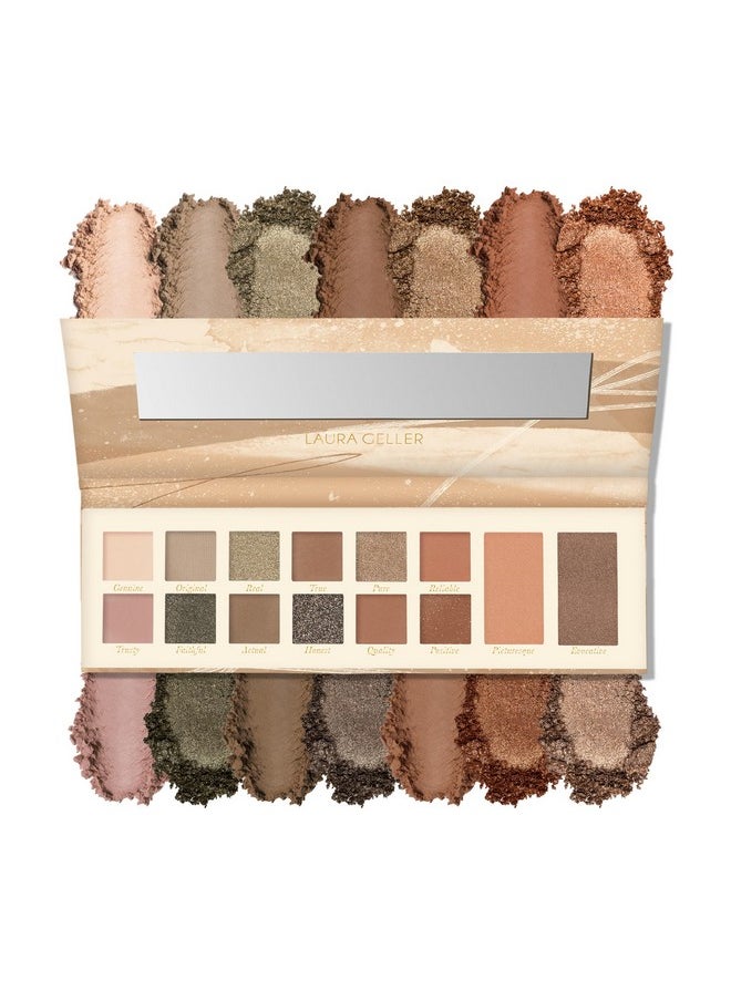 LAURA GELLER NEW YORK LAURA GELLER NEW YORK Laura's Essentials Artistic & Authentic Makeup Artistry 12 Multi-Finish Eyeshadows 1 Highlighter, 1 Blush Full Face Palette  - Image 1