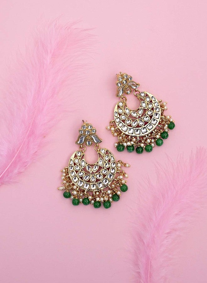 Aheli Indian Traditional Dangle Earrings Set Bollywood Party Ethnic Wedding Jewelry for Women - Image 4