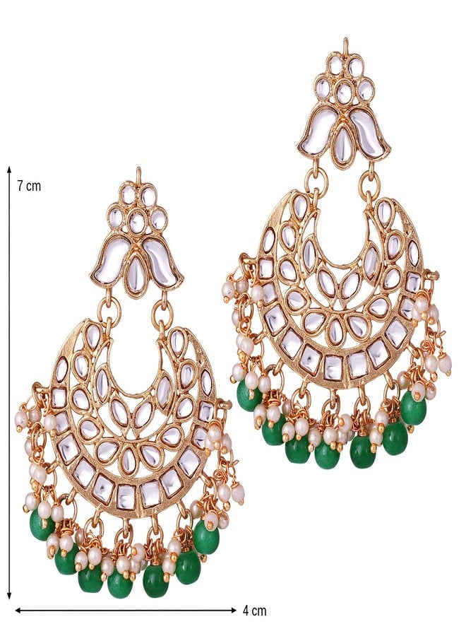 Aheli Indian Traditional Dangle Earrings Set Bollywood Party Ethnic Wedding Jewelry for Women - Image 3