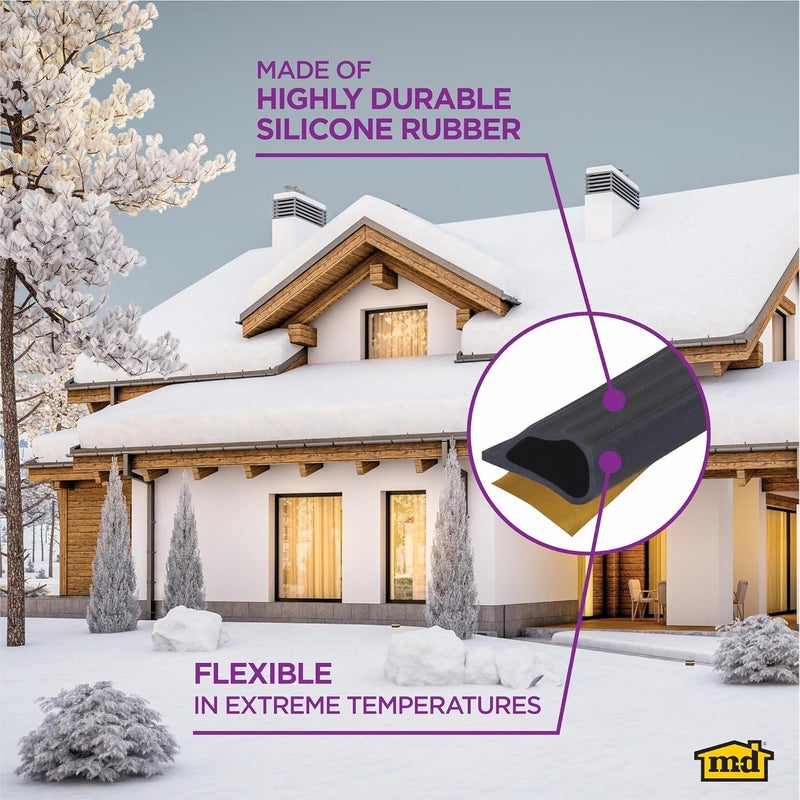 M-D Building Products 68668 Silicone Rubber Gasket Seal for Doors and Windows - 20 ft, Black - Image 5