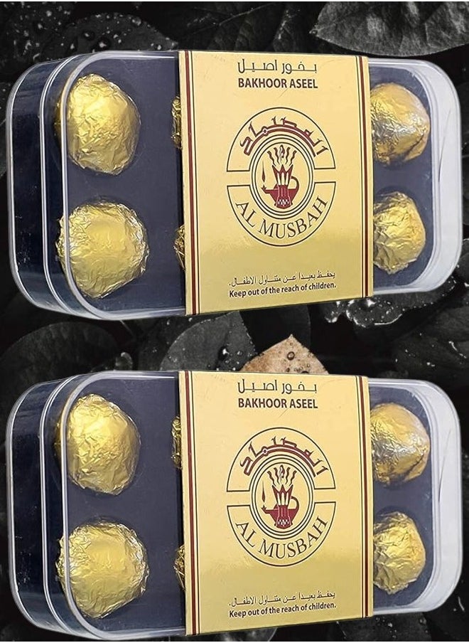 عطور المصباح 2 قطع المصباح بخور أصيل 40 جرام  - Image 1