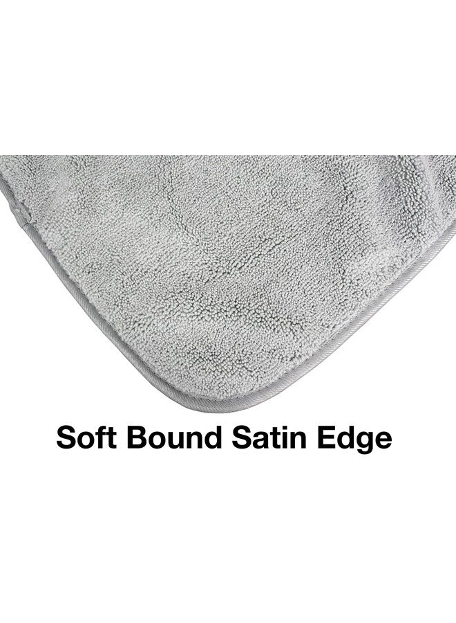 Eurow Absorbent and Fast Drying Microfiber Washcloths, 13 by 13 Inches, Gray, 4 Pack - Image 5